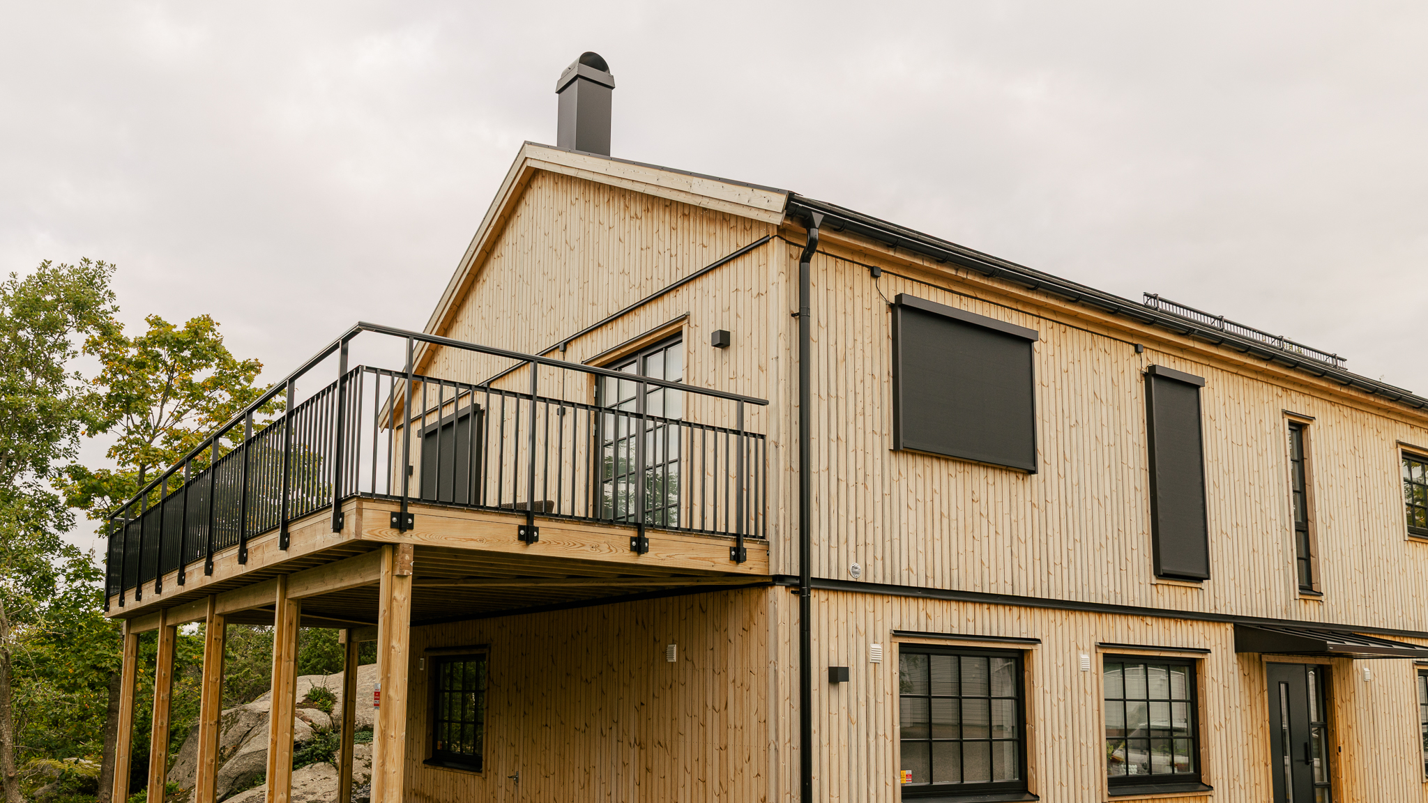 Solskydd villa Kullavik